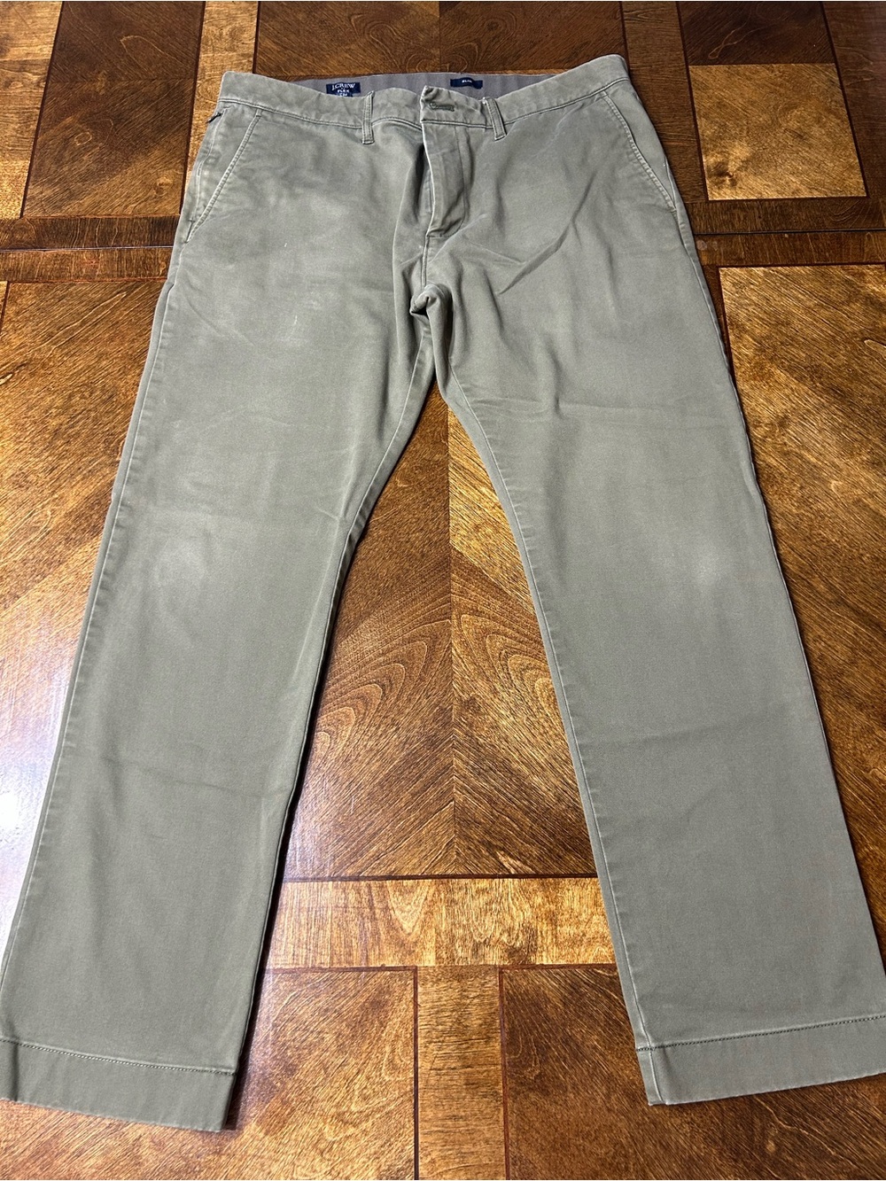 J. Crew Olive-Taupe Chino Pants